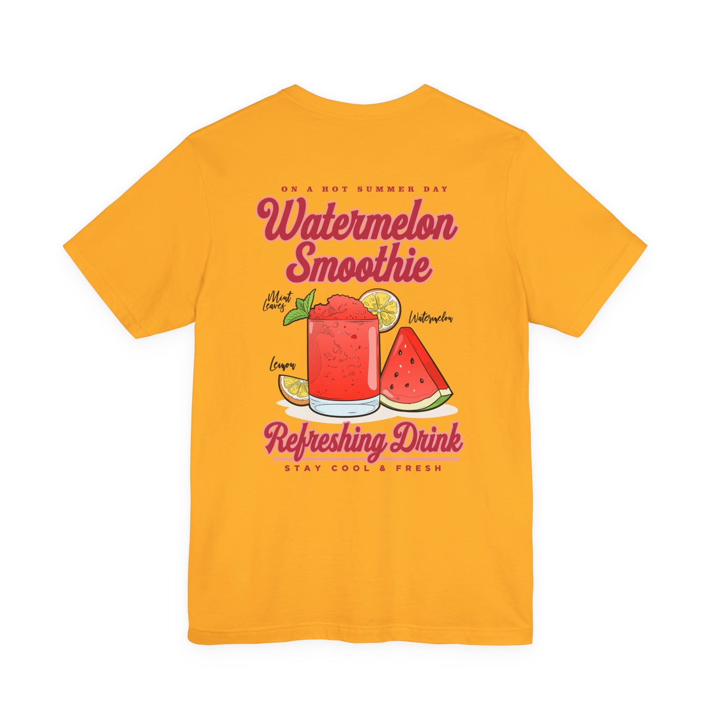 Watermelon Smoothie T-Shirt – Refreshing Summer Drink Graphic