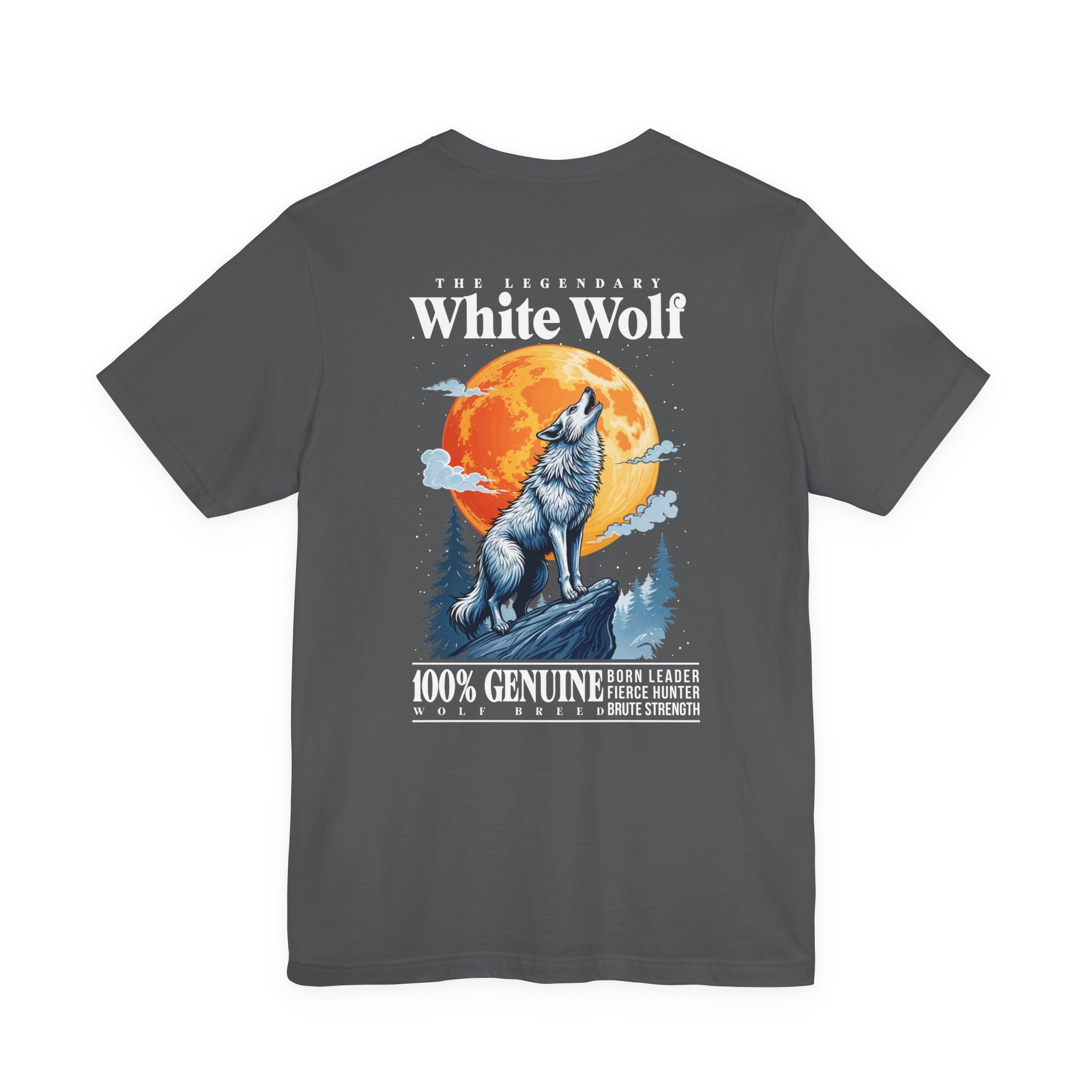 The Legendary White Wolf T-Shirt – Majestic Wolf Howling at Full Moon