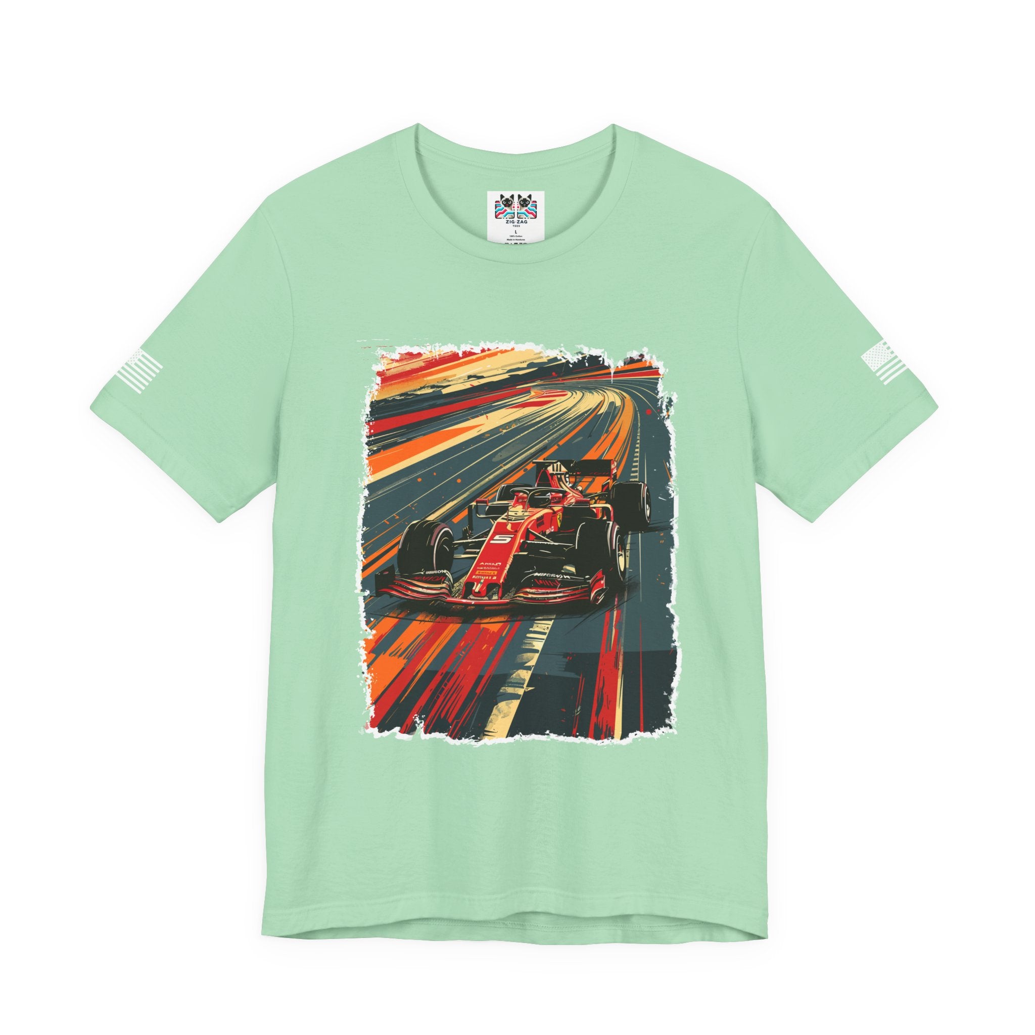 Las Vegas World Champion Sports Car Racer Front & Back T-Shirt – Formula Racing Graphic Tee
