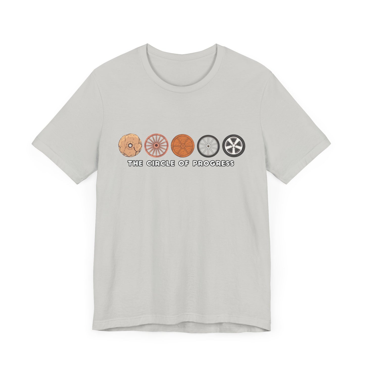 The Wheel of Progress | Evolution of the Wheel Graphic T-Shirt