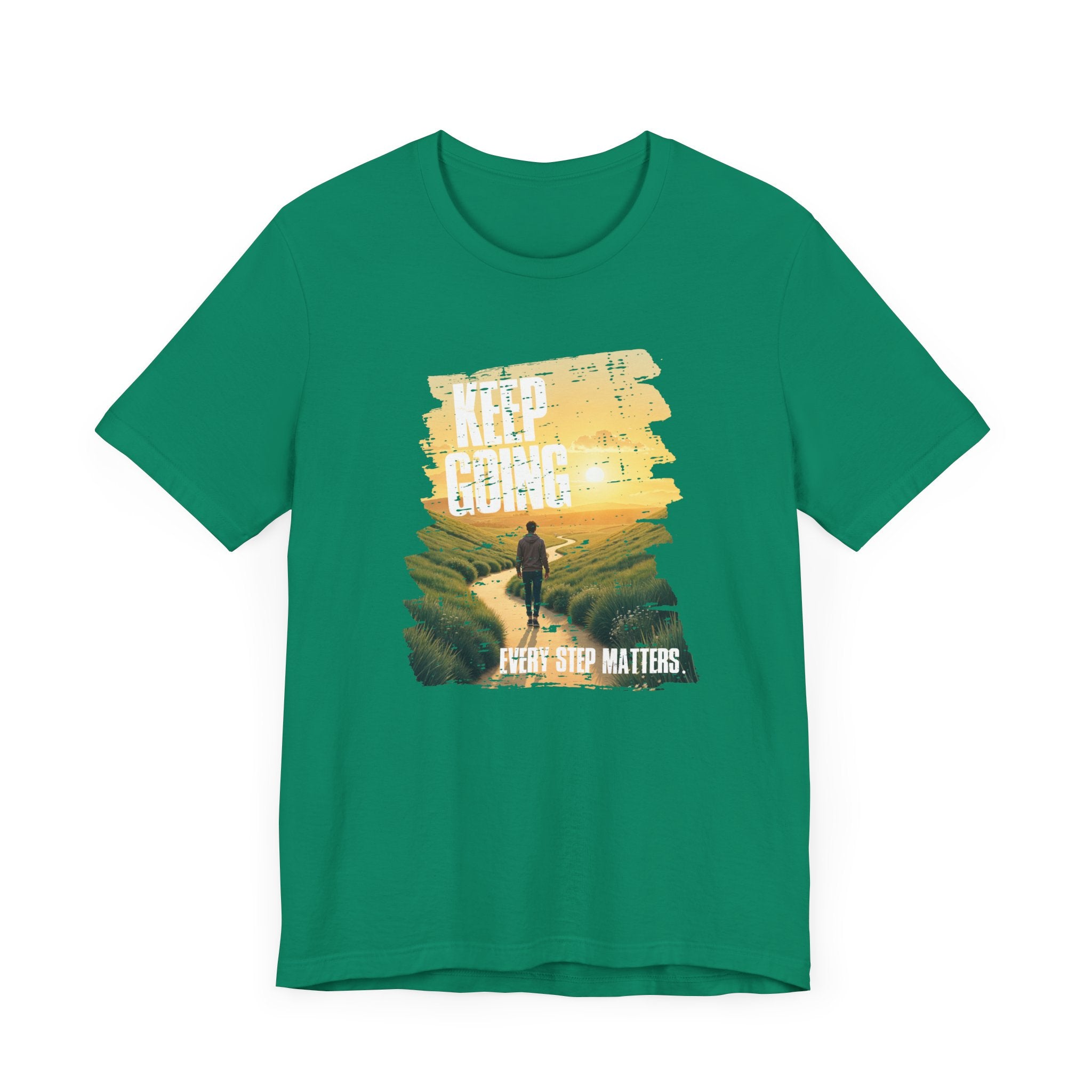 Keep Going Tee, Motivational Quote Shirt, Perseverance Message Tee, Positivity Boost Top, Mental Health Support Gift