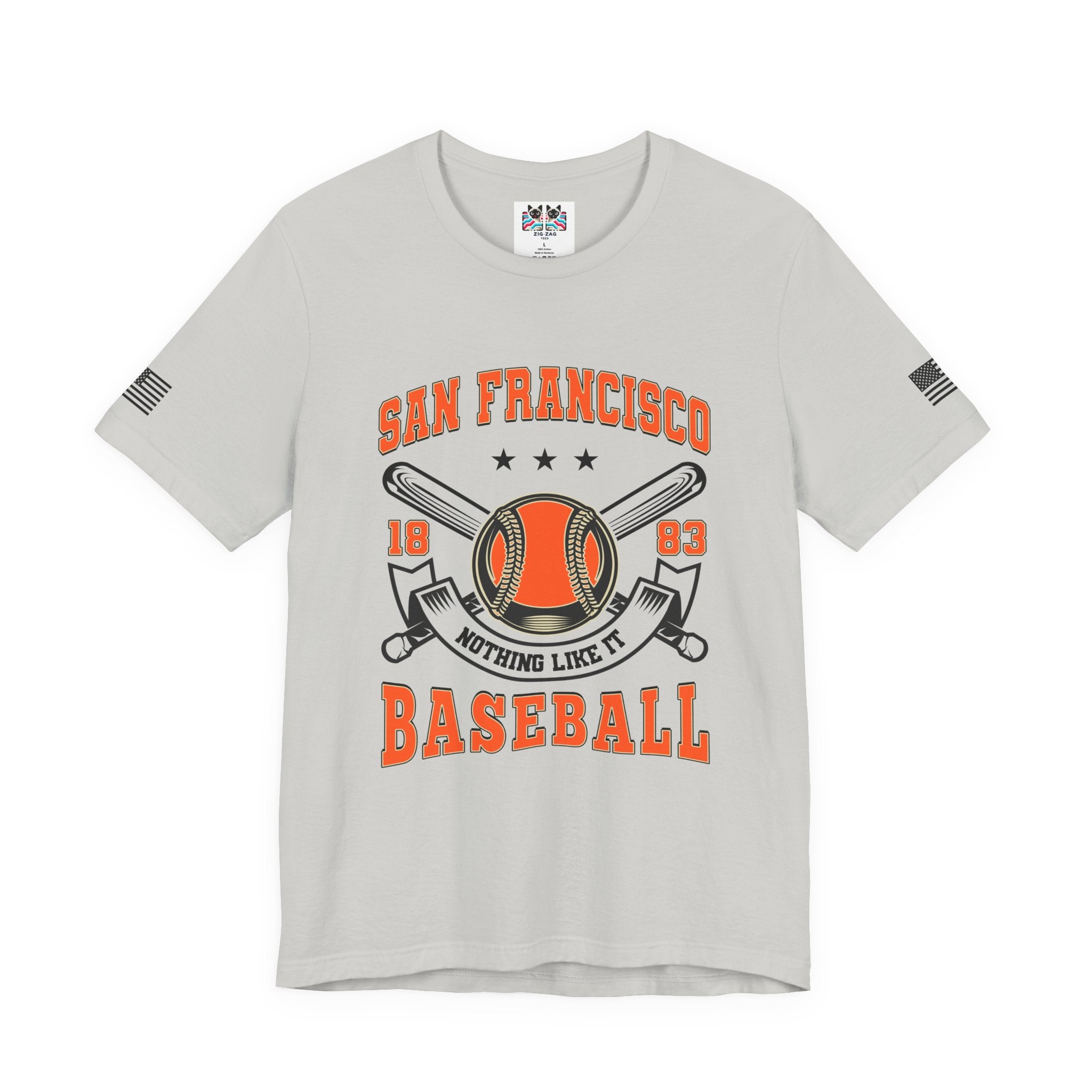 San Francisco Baseball T-Shirt, 1883 Nothing Like It Crest Badge Tee, SF Baseball Fan Shirt, Retro Vintage Sports Gift, Unisex
