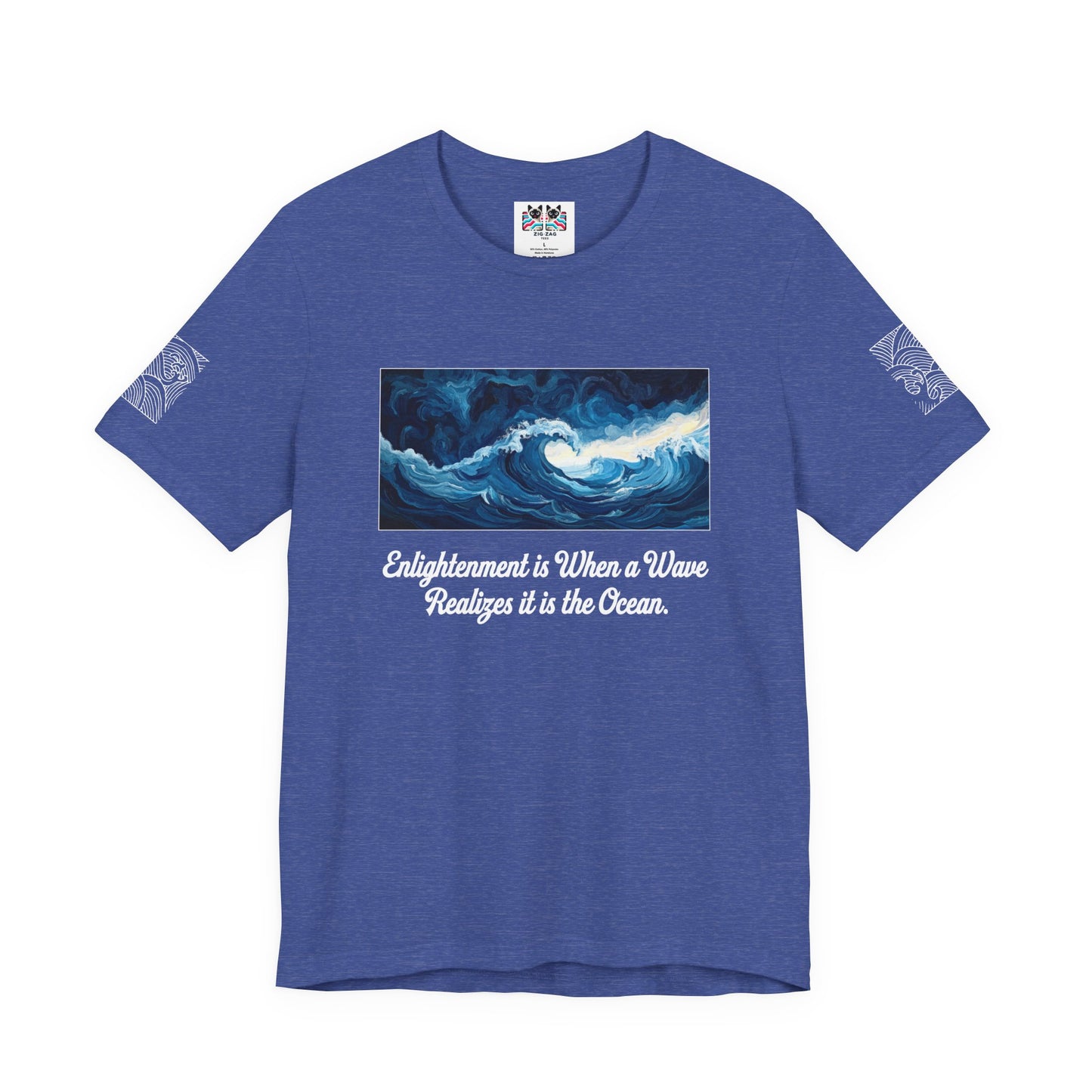 Enlightenment Is When a Wave Realizes It Is the Ocean T-Shirt – Spiritual Awakening Quote Graphic Tee