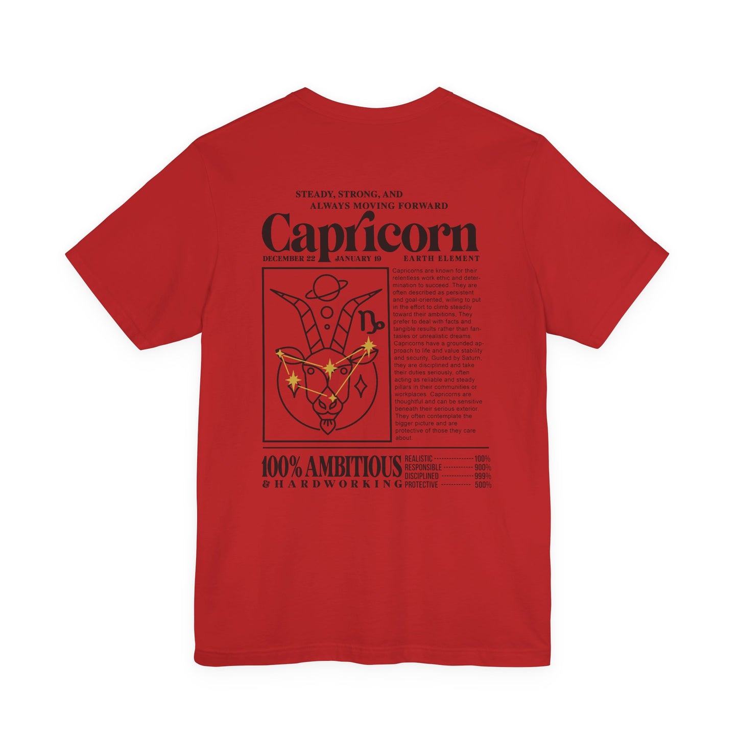 Capricorn Zodiac T-Shirt – Sturdy, Strong and Always Moving Forward Earth Element