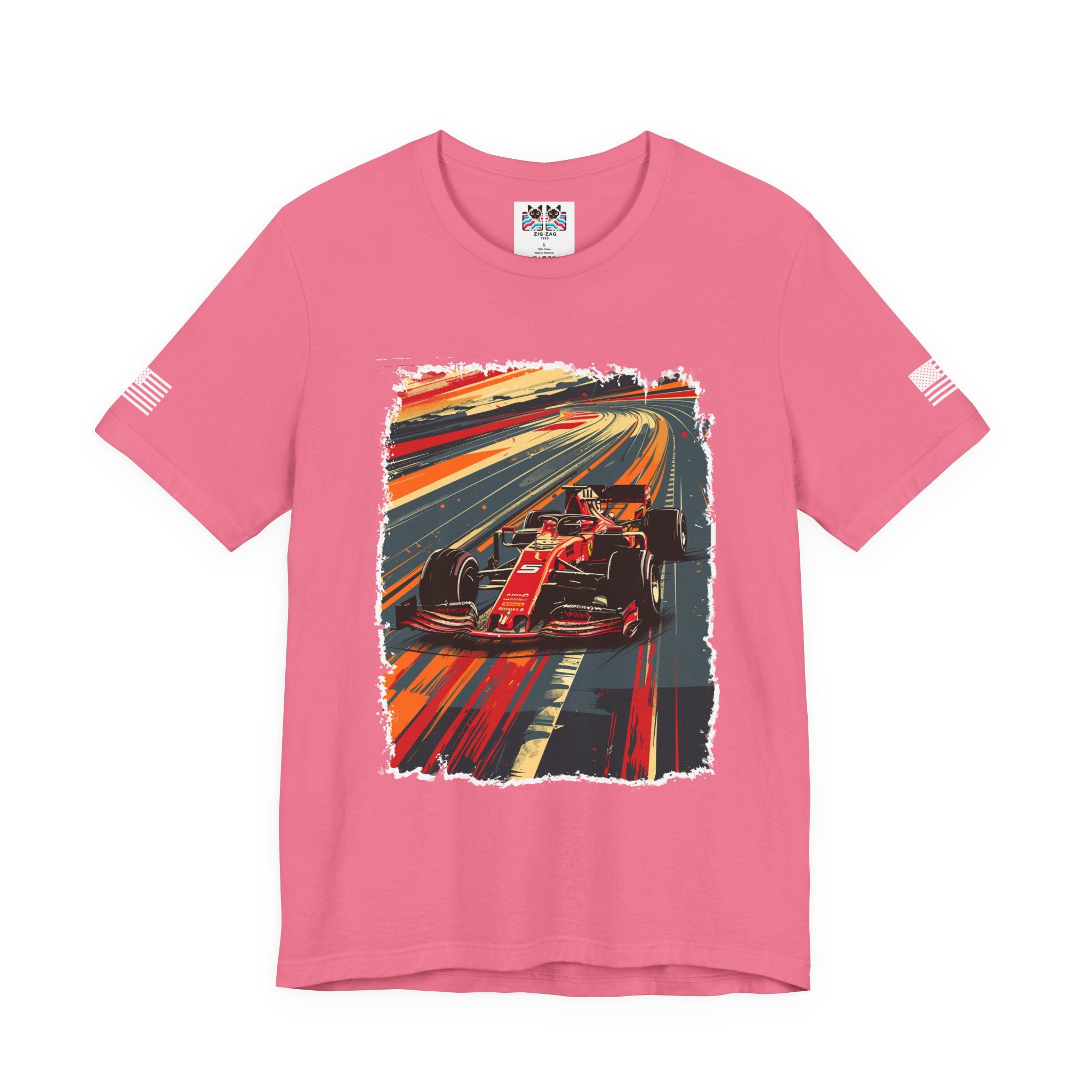 Las Vegas World Champion Sports Car Racer Front & Back T-Shirt – Formula Racing Graphic Tee
