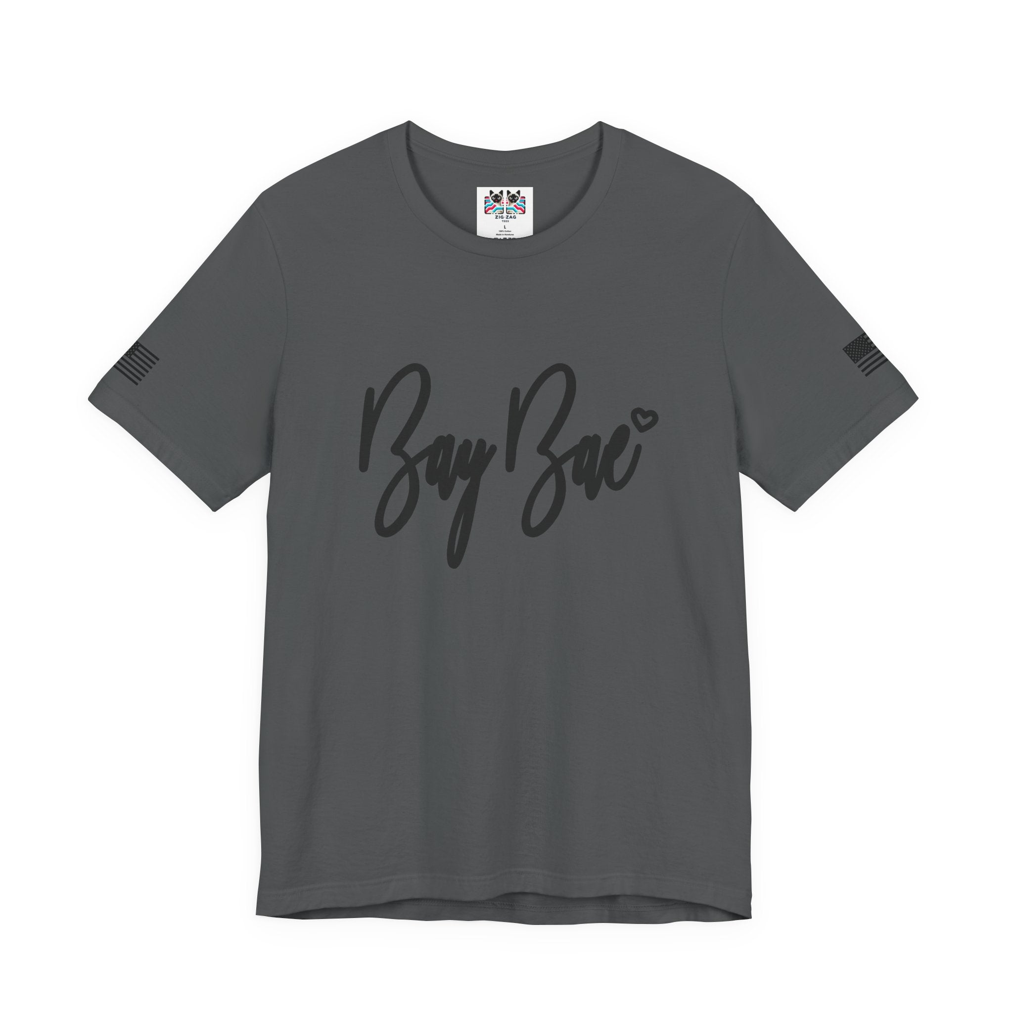 Bay Bae T-Shirt – Cute Script San Francisco Bay Area Graphic Tee with Heart