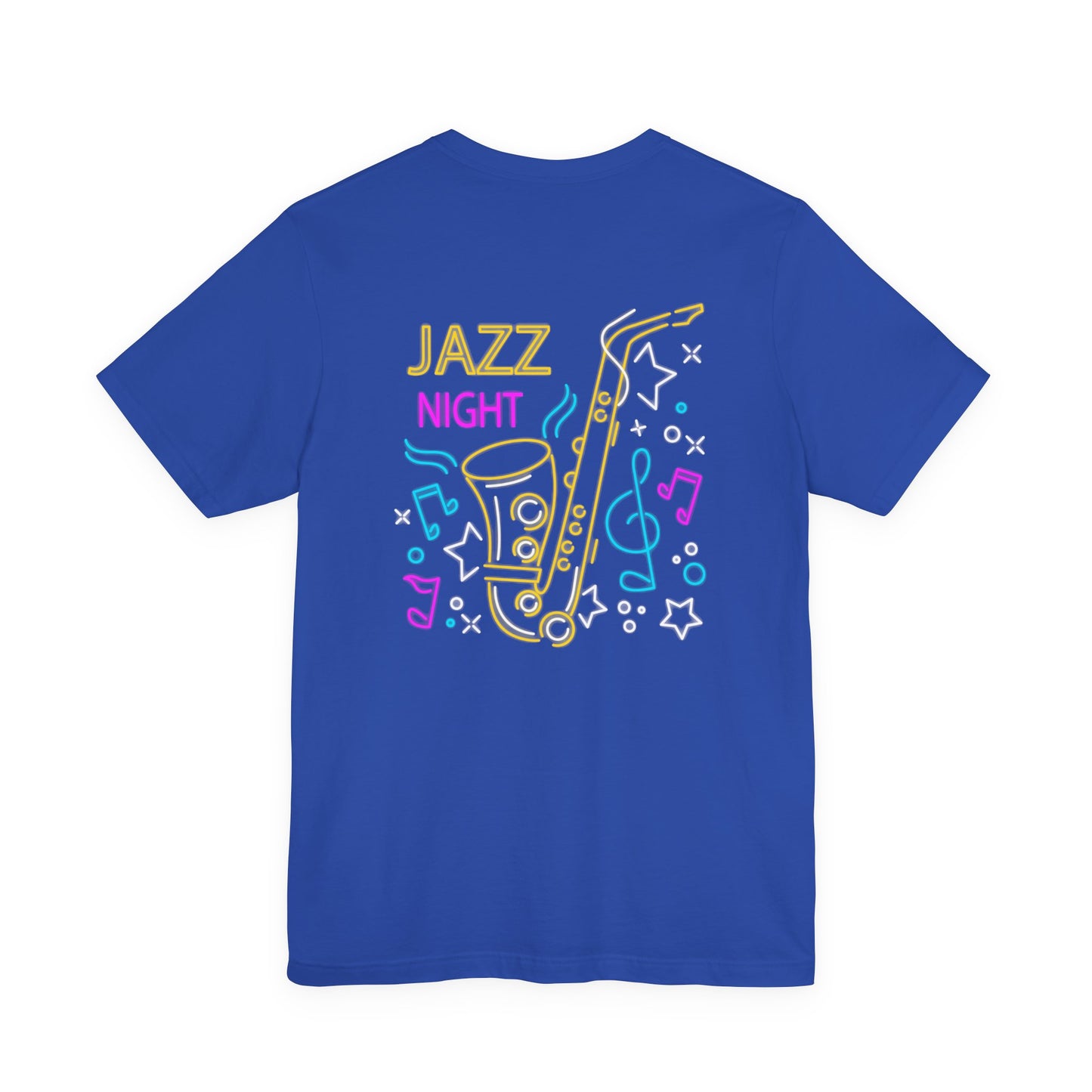 Neon Jazz Night Saxophone Music T-Shirt