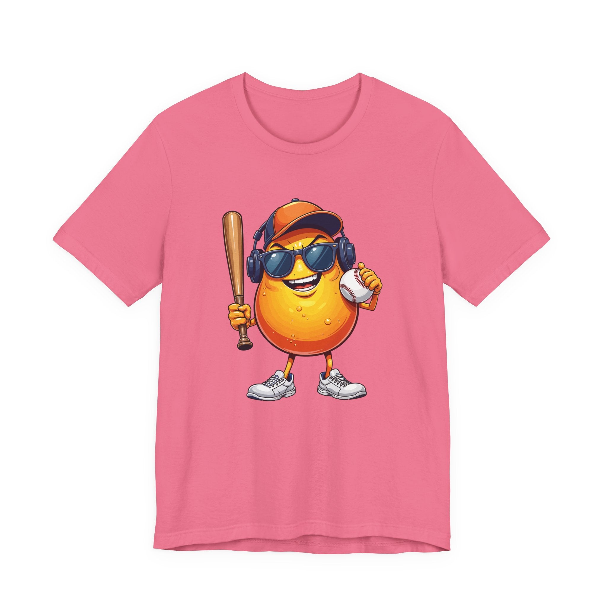 Happy Papaya Baseball Mascot Tshirt Fun Sports Fruit Character Design