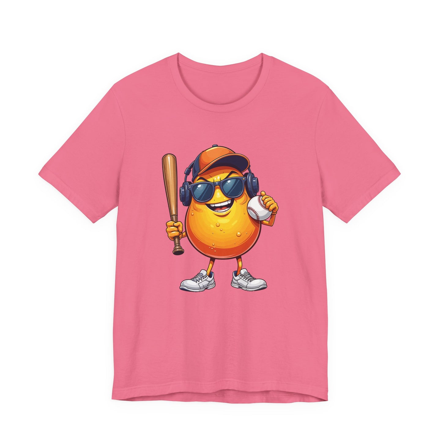 Happy Papaya Baseball Mascot Tshirt Fun Sports Fruit Character Design