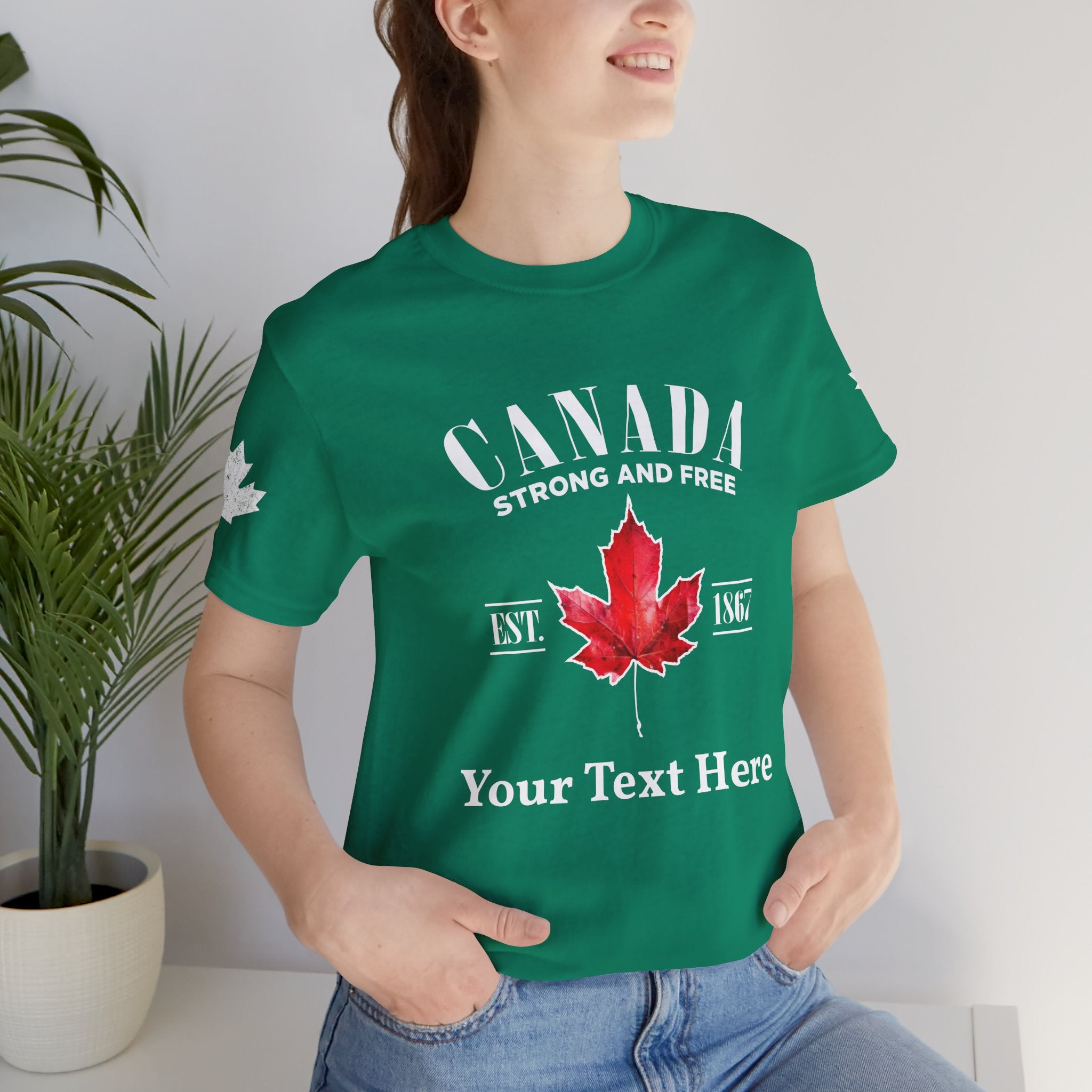 Custom T-Shirt - Canada Strong and Free True Maple Heritage T-Shirt