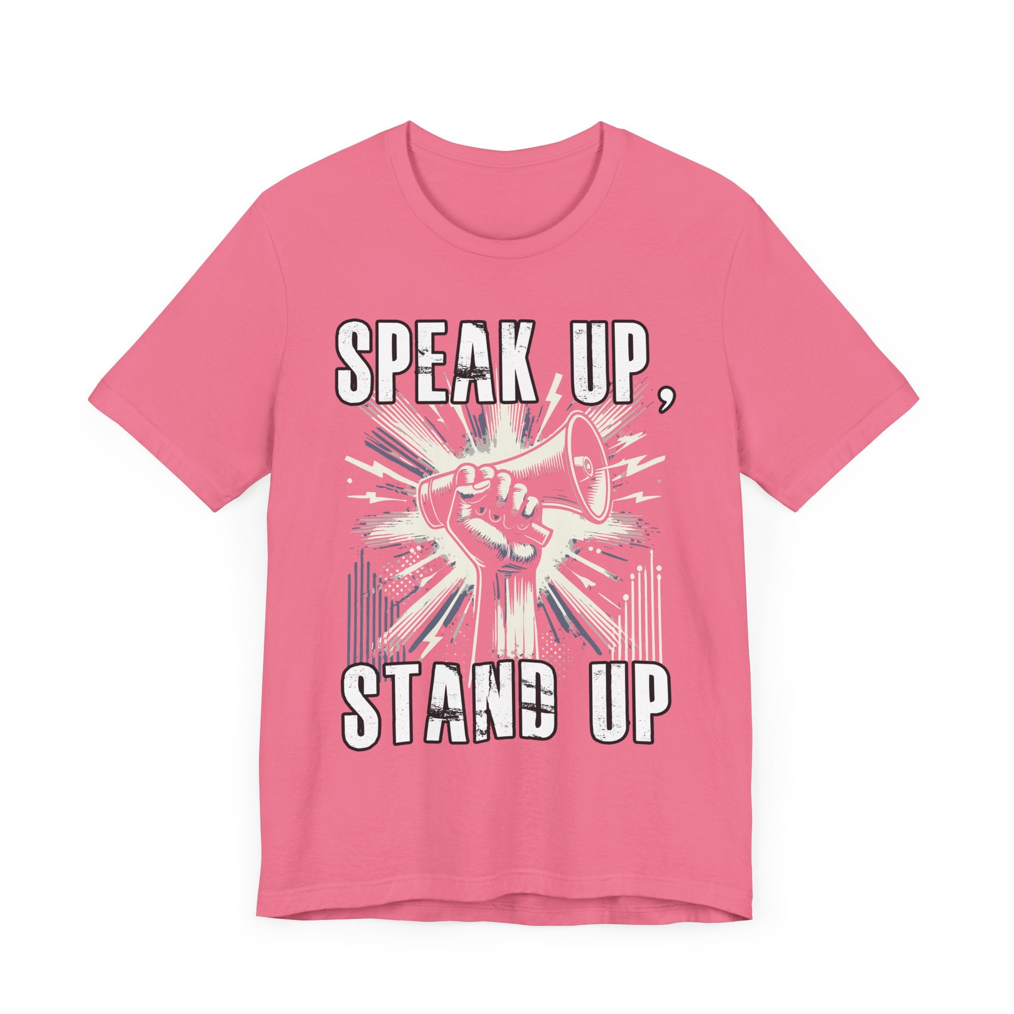 Speak Up, Stand Up | Hand Holding Raised Speaker Graphic T-Shirt