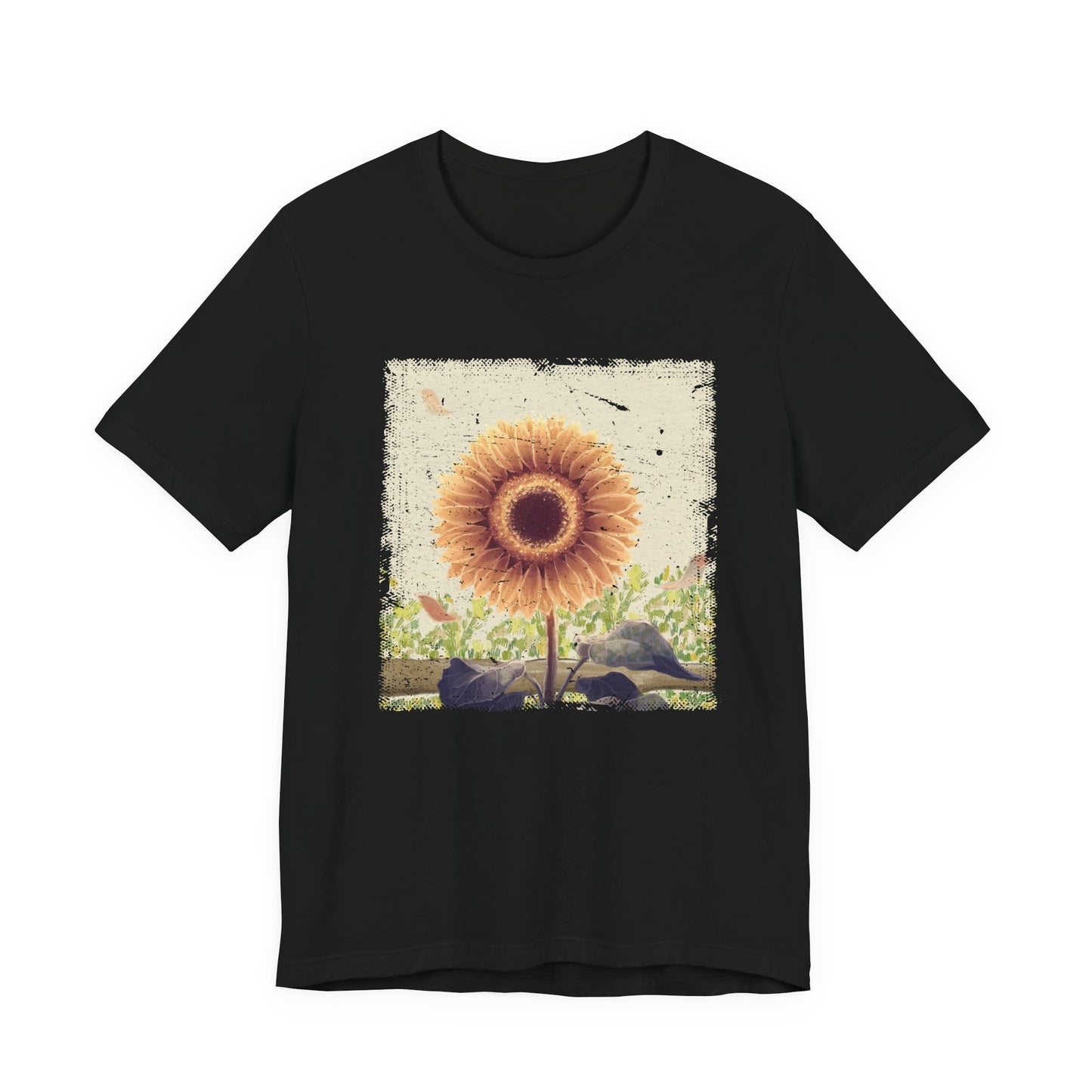 Bloom & Glow – Large Sunflower Painting Graphic T-Shirt