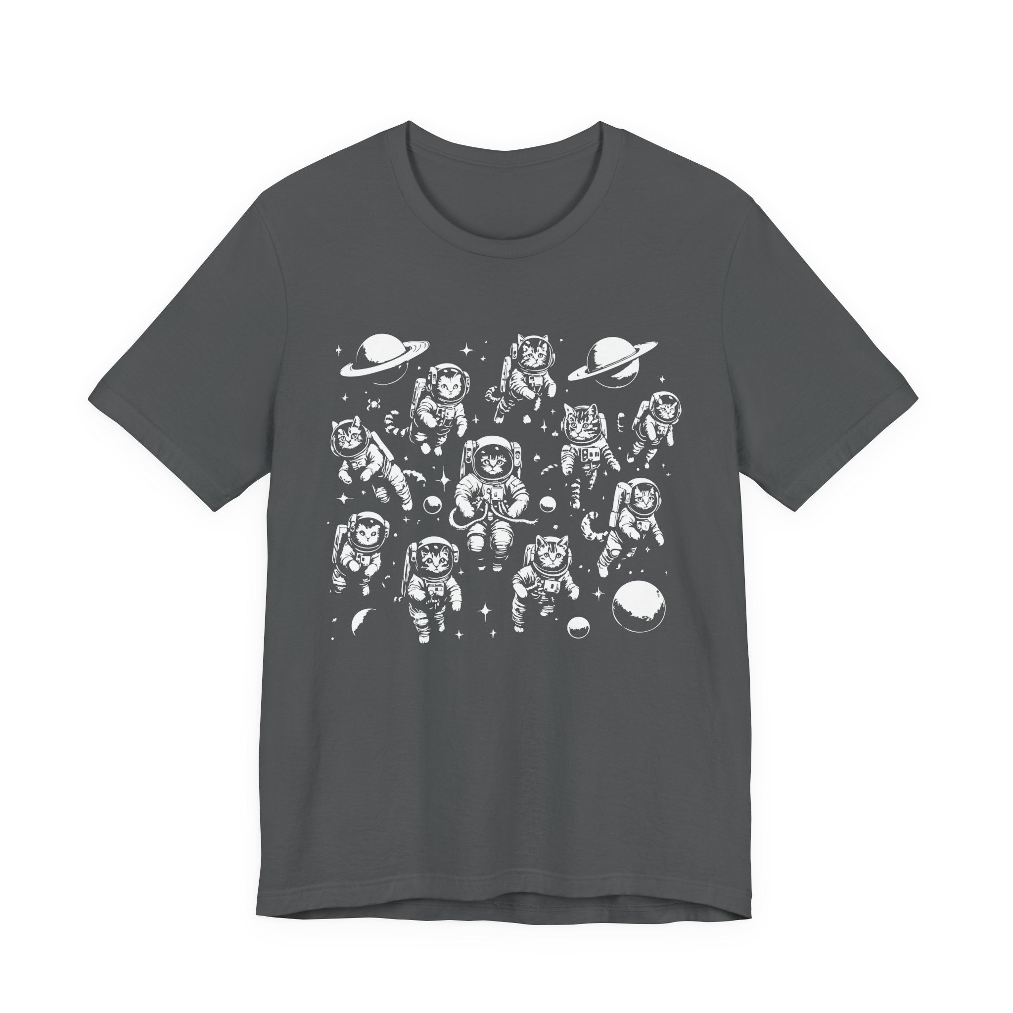 Astronaut Cats T-Shirt – Cute Floating Cats in Space Graphic Tee