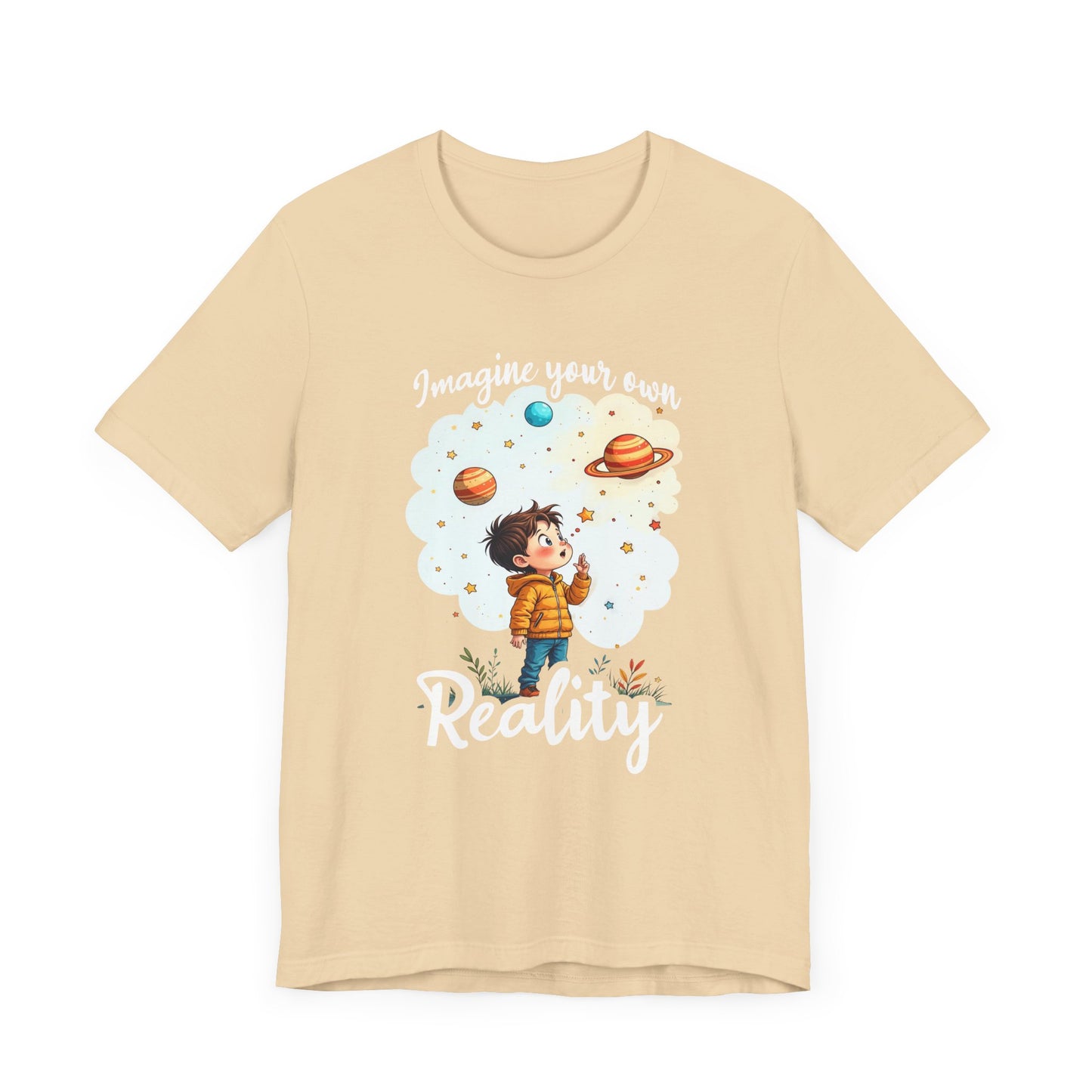 Digital Daydream - Imagine Your Own Reality – Toddler Dreaming Up Colorful Space Planets & Stars T-Shirt