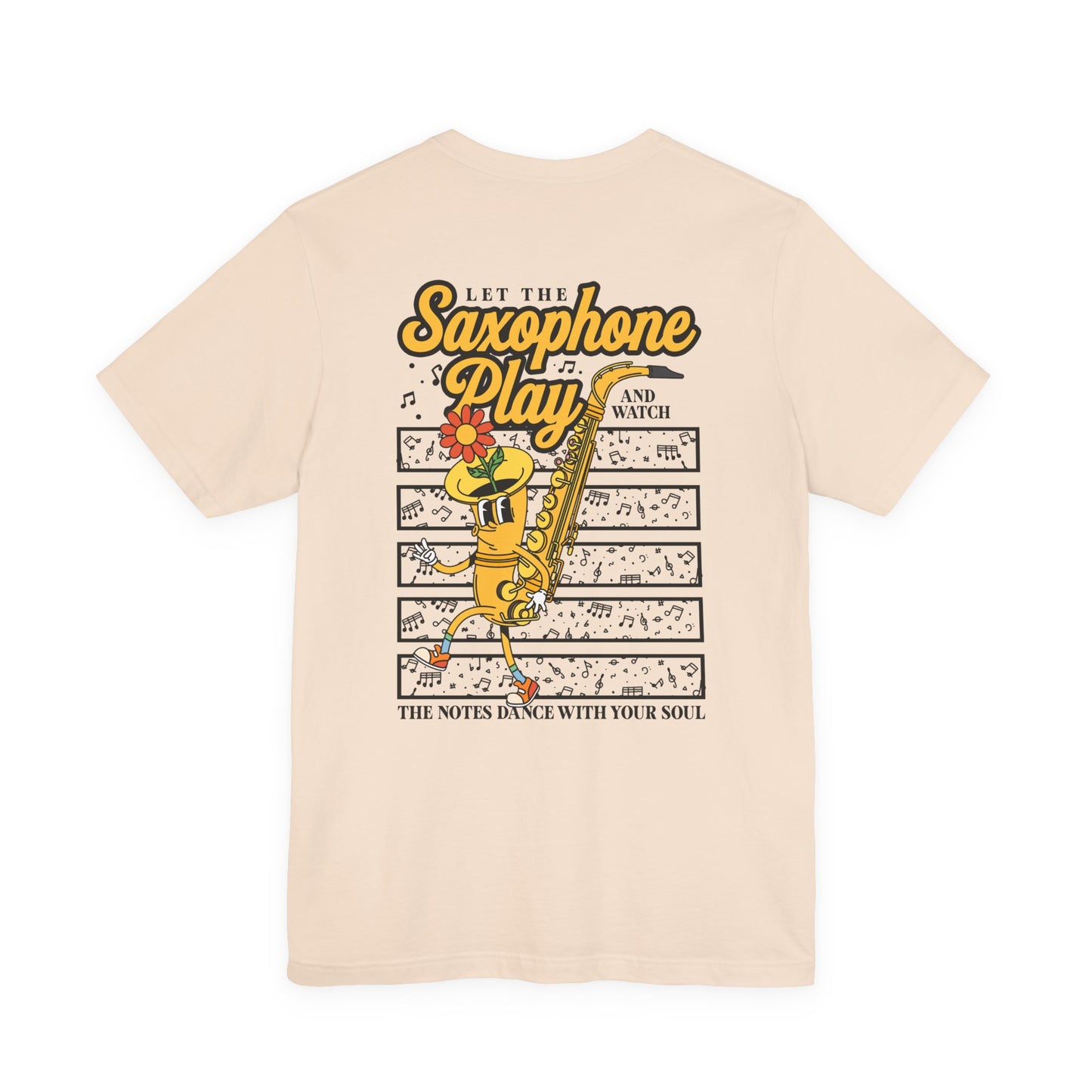 Feel the Groove Let the Saxophone Play Cartoon Saxophone T-Shirt