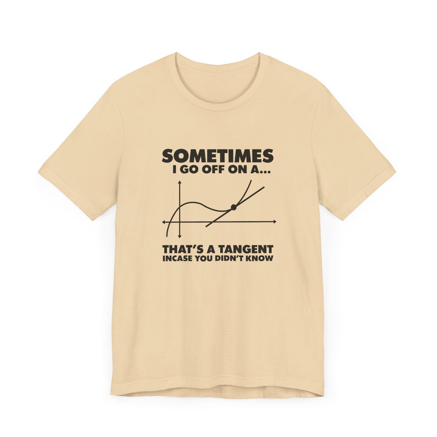 Math Nerd Tee – Tangent Pun with Graph Illustration
