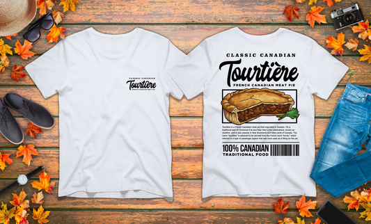 Classic Canadian Tourtiere T-Shirt – Featuring Iconic Ingredients & French Canadian Origins