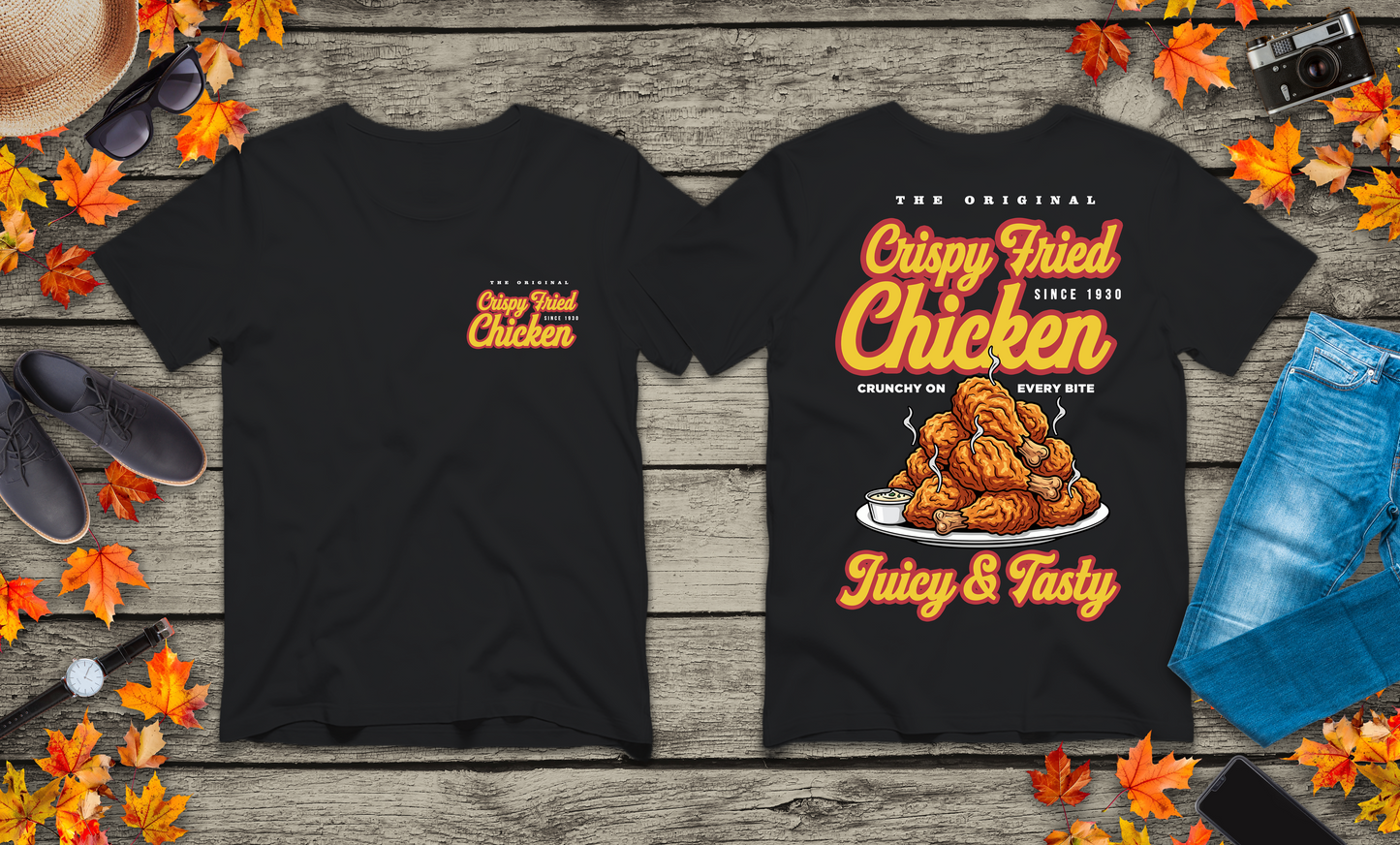 Crispy Fried Chicken Since 1930 Tshirt – Juicy & Tasty Classic