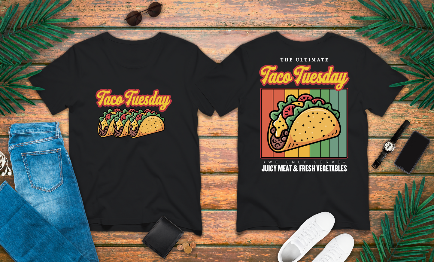The Ultimate Taco Tuesday Tshirt – Juicy Meat & Fresh Vegetables