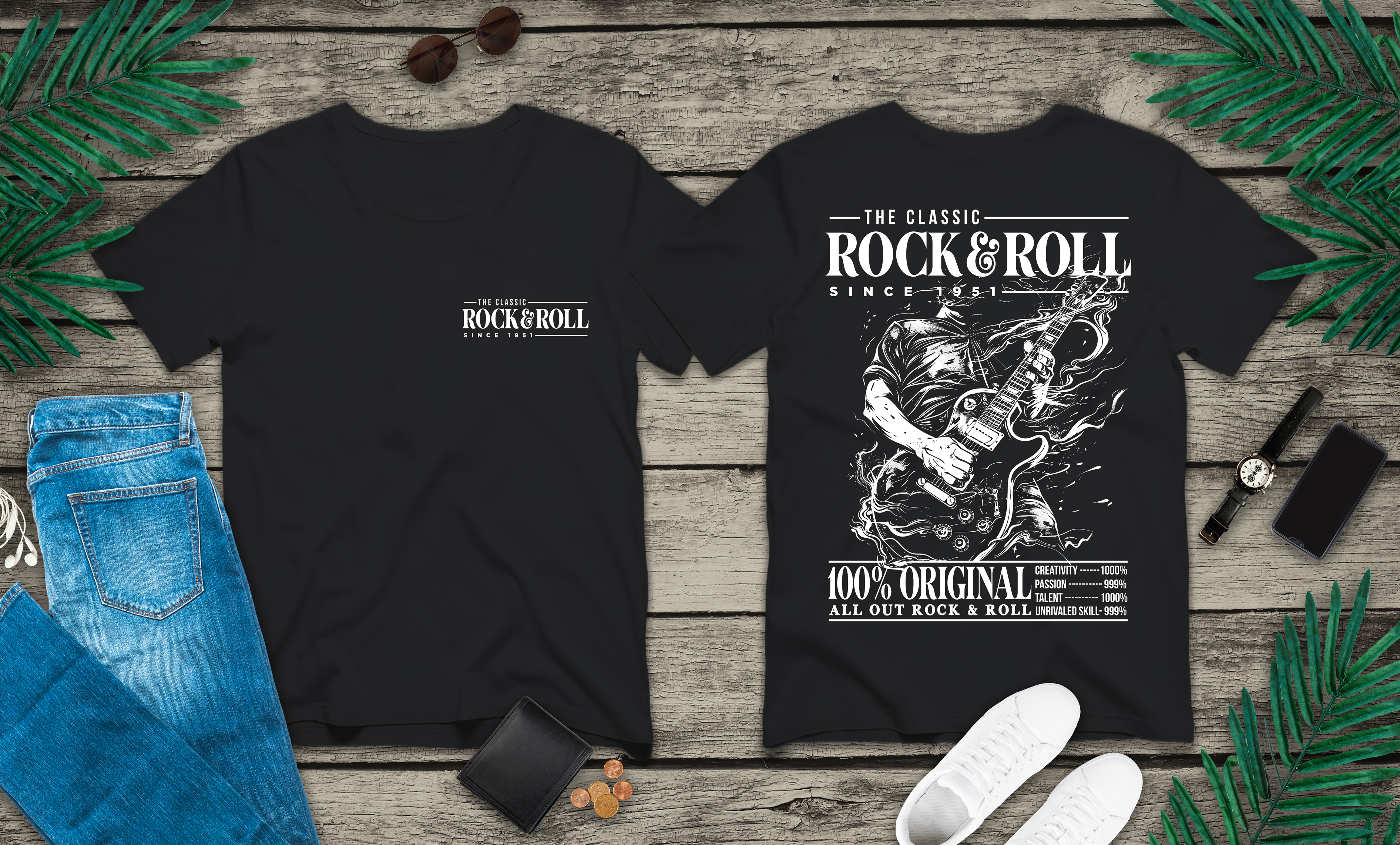 The Classic ROCK & ROLL since 1951 Guitar Tee