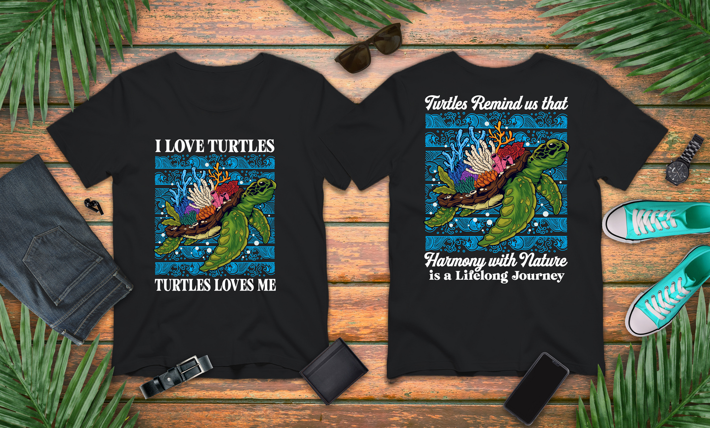 Harmony with Nature Turtle Tshirt – A Lifelong Journey