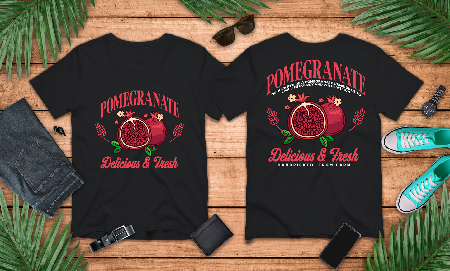 Pomegranate Delicious and Fresh Tshirt – Juicy Fruit Vibes