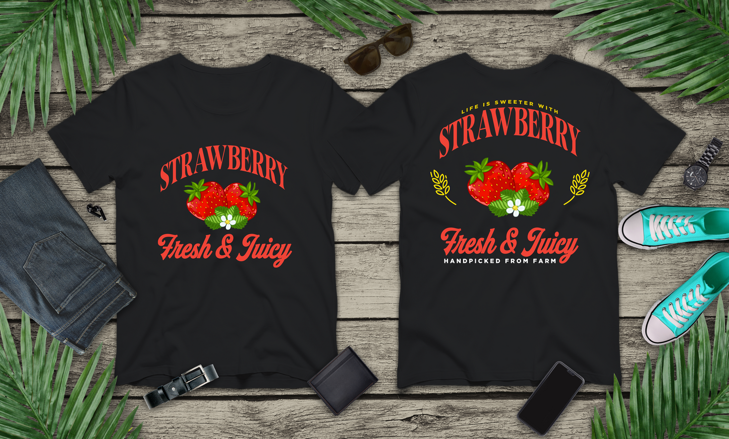 Life is Sweeter with STRAWBERRY Tshirt – Fresh & Juicy
