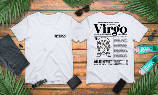 Virgo Lady Zodiac T-Shirt – Excellence Is Not an Act but a Habit