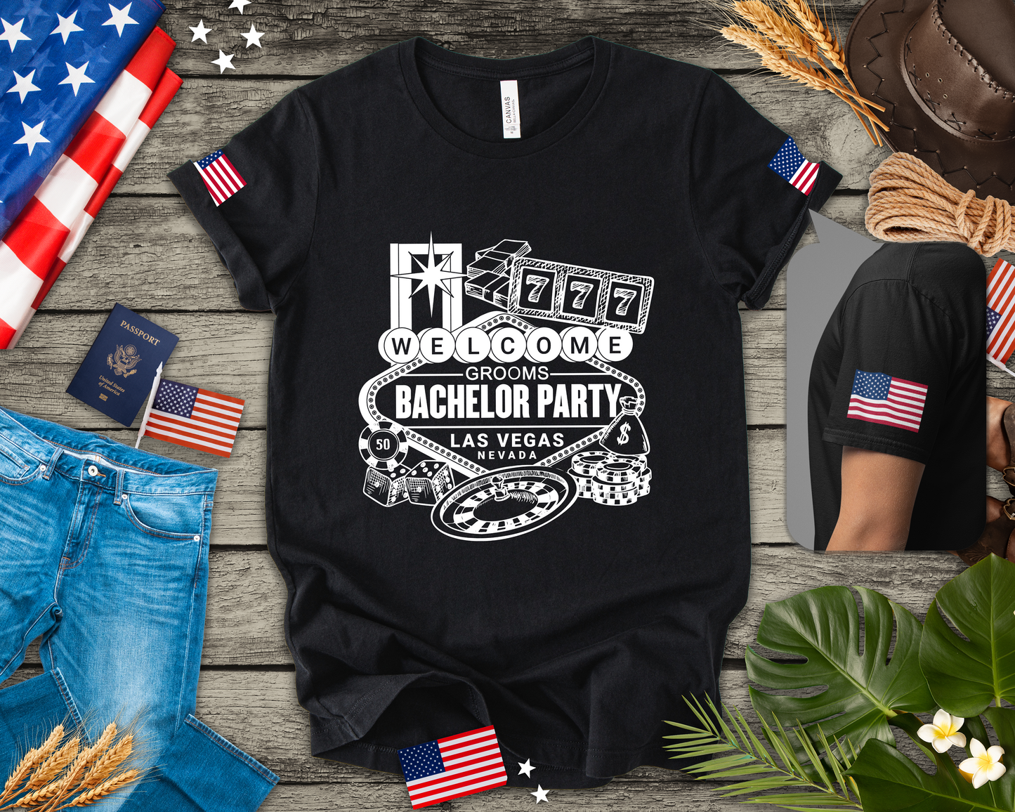 Welcome Grooms Bachelor Party Las Vegas T-Shirt - Vegas Nevada Casino Party Shirt