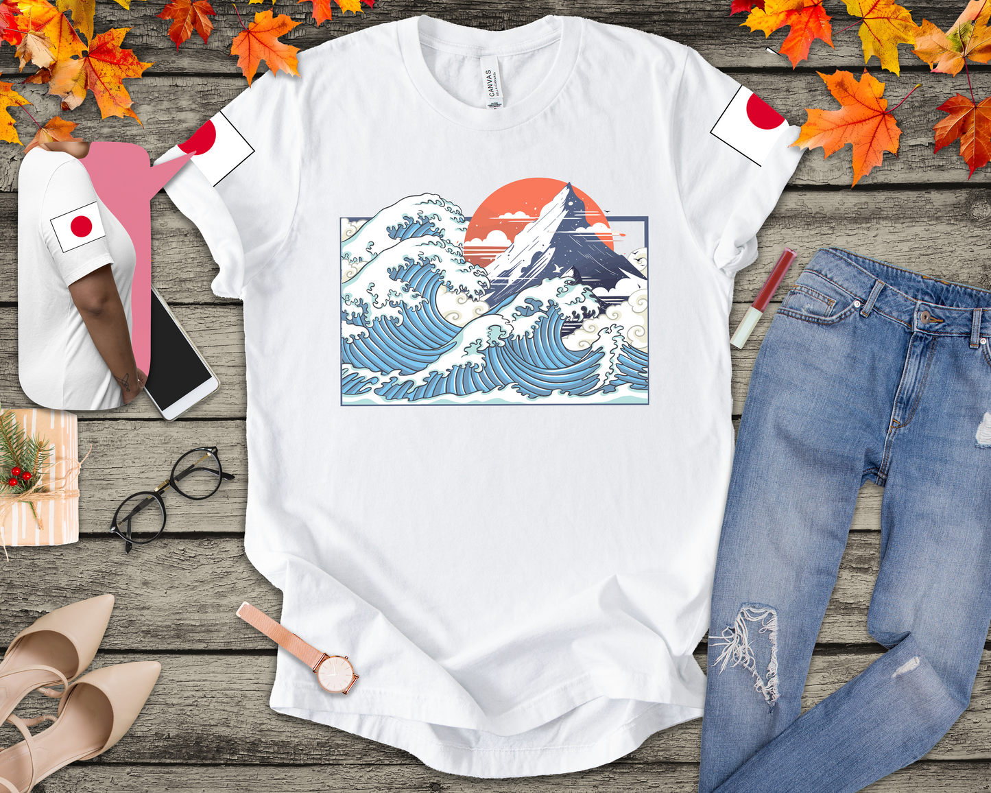 Great Wave Mt. Fuji T-Shirt – Japanese Art Hokusai Style Graphic Tee