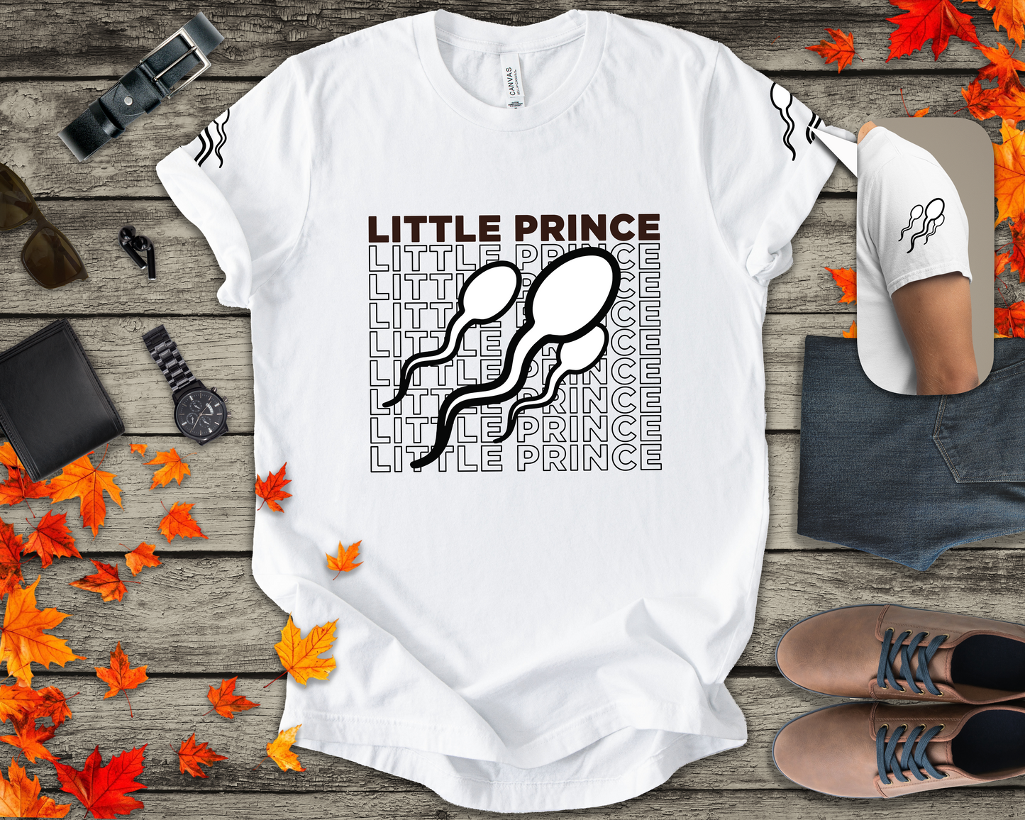 Little Prince T-Shirt – Funny Sperm Typography Conception Humor Graphic Tee