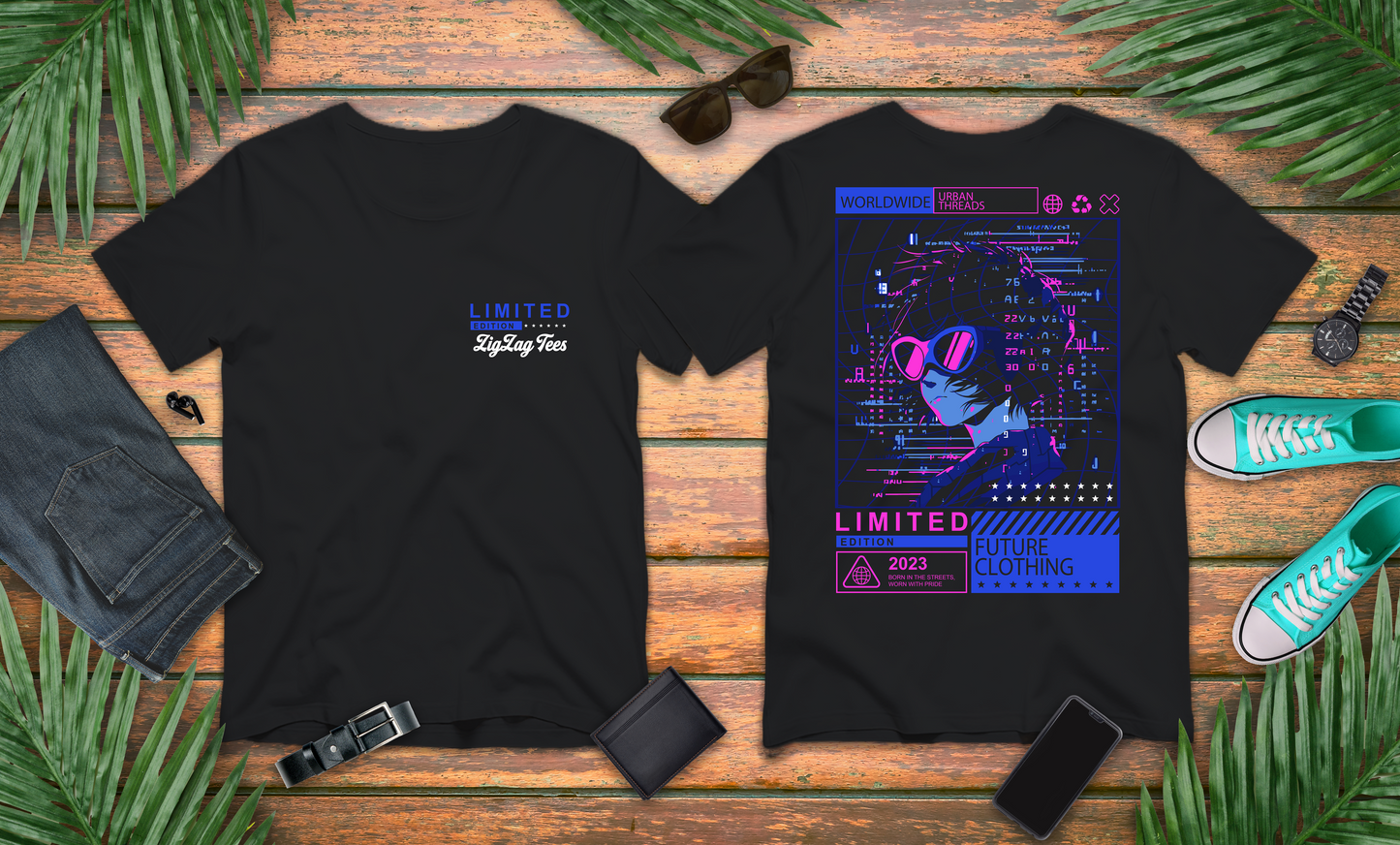 Limited Edition Cyberpunk Future Clothing Streetwear T-Shirt