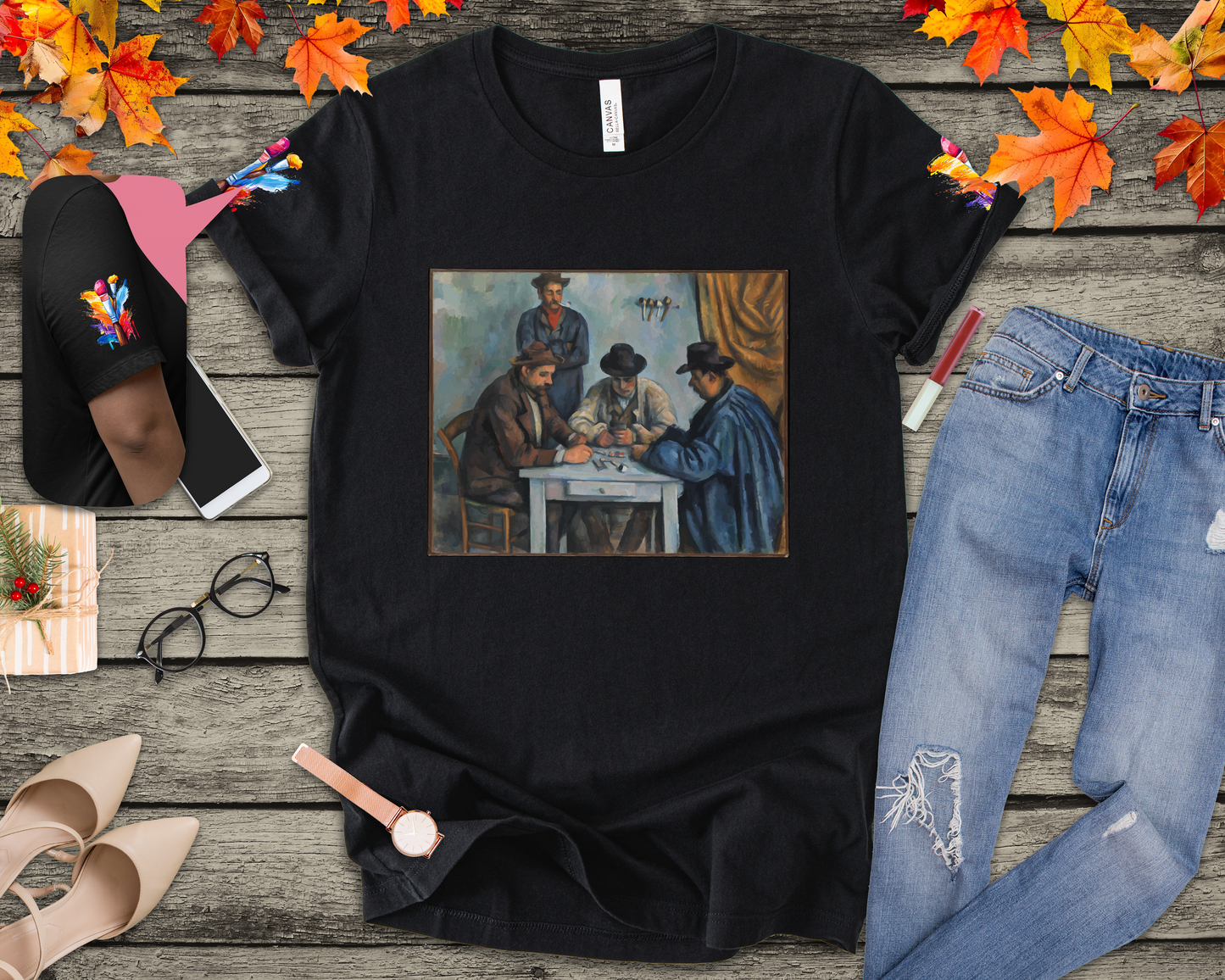 The Card Players Art T-Shirt – Post-Impressionist Masterpiece Graphic Tee