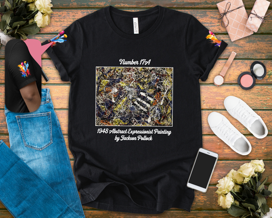 Jackson Pollock Number 17A T-Shirt – 1948 Abstract Expressionist Drip Painting Art Tee
