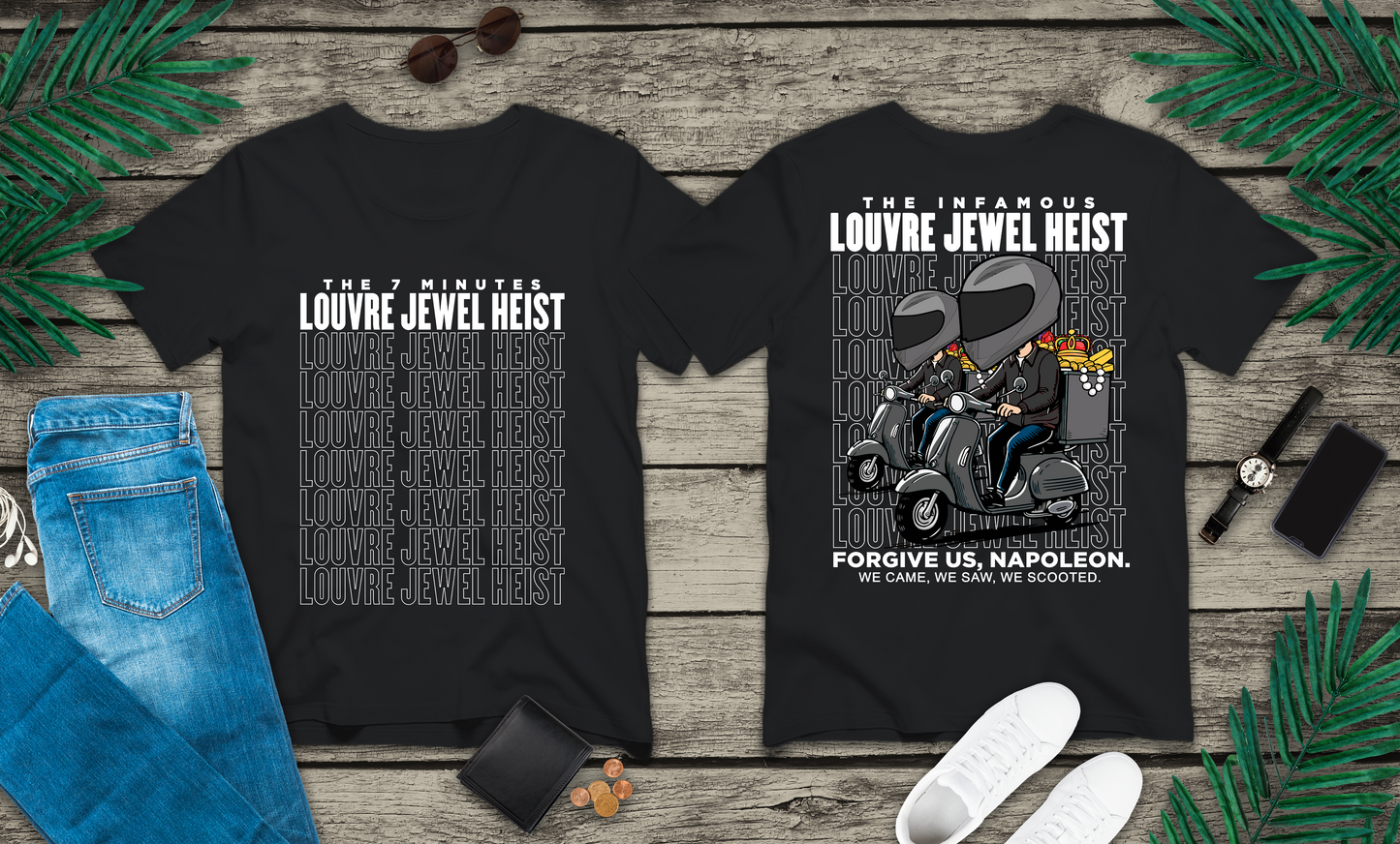 The 7 Minutes Louvre Jewel Heist – Napoleon’s Paris Getaway Tee