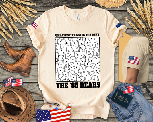 Greatest Team in History The 85 Bears T-Shirt - Chicago Bears Super Bowl XX Humor