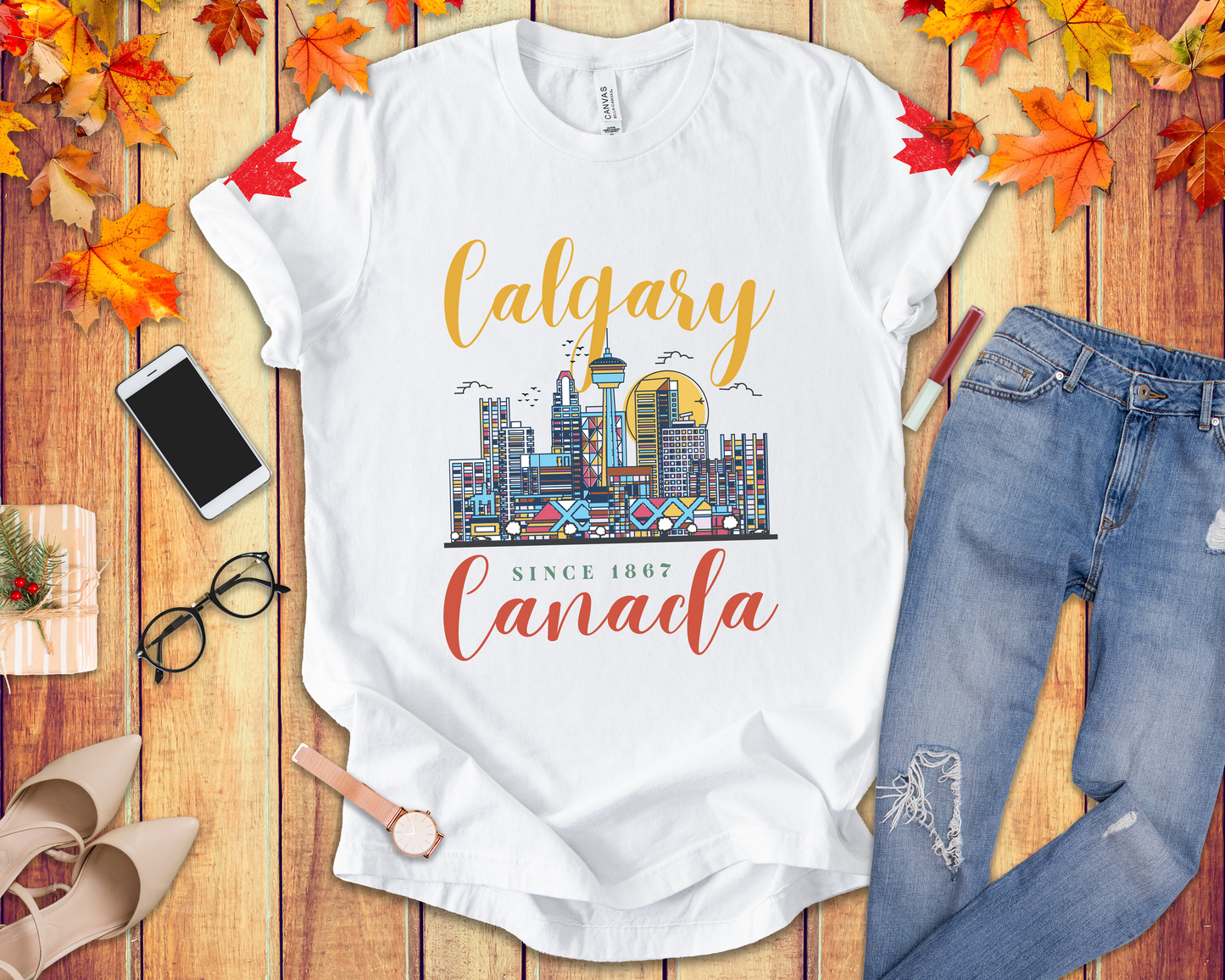 Calgary Canada Skyline Since 1867 T-Shirt
