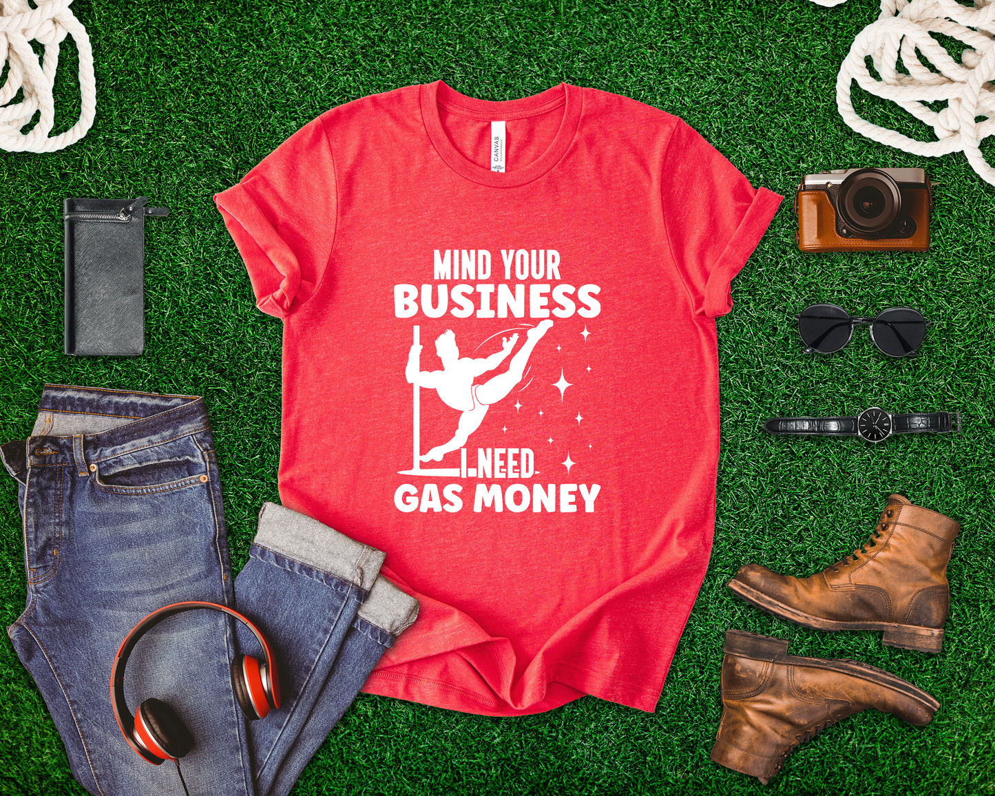 Mind Your Business I Need Gas Money Shirt, Funny Pole Dancing Tee, Sarcastic Dancer Shirt, Pole Fitness Gift, Graphic Dance Shirt