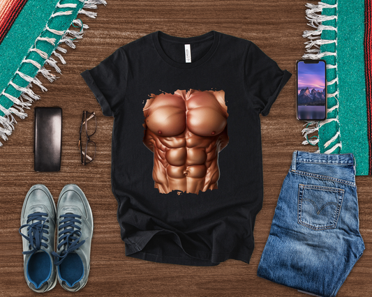 Chest Six Pack Abs Muscles Bodybuilder T-Shirt