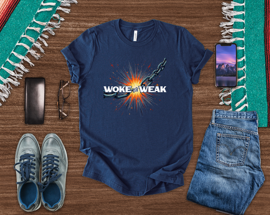 Woke ≠ Weak | Broken Chains & Spark Graphic T-Shirt