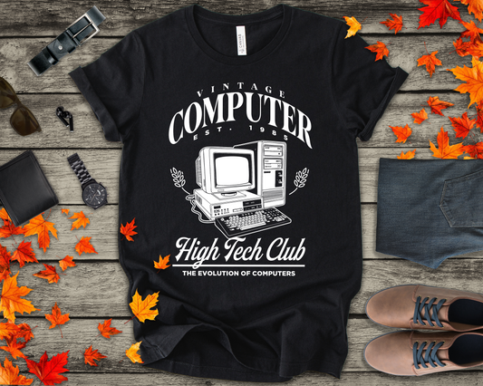 Vintage Computer Est 1985 Tshirt – High Tech Club Evolution