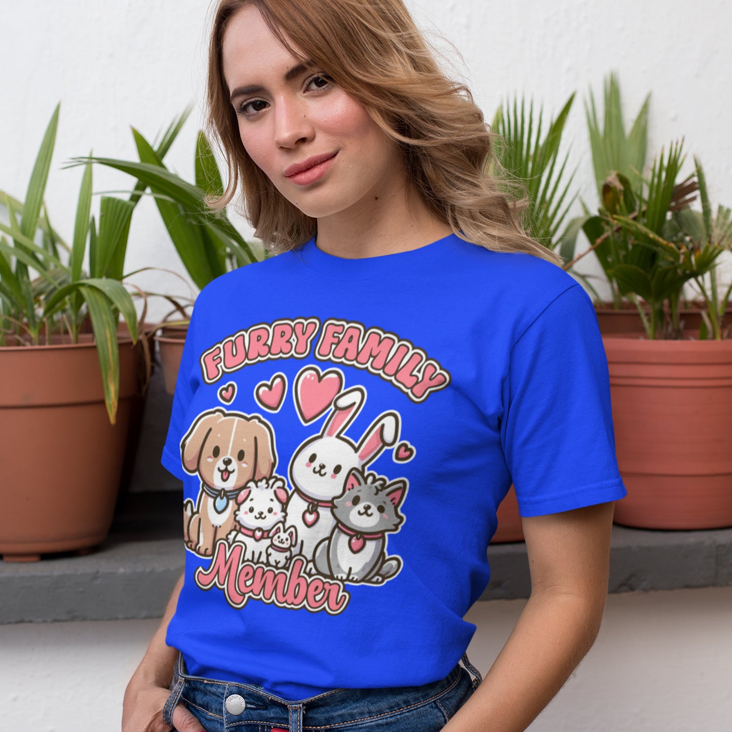Furry Family Member | Group of Pets Graphic T-Shirt