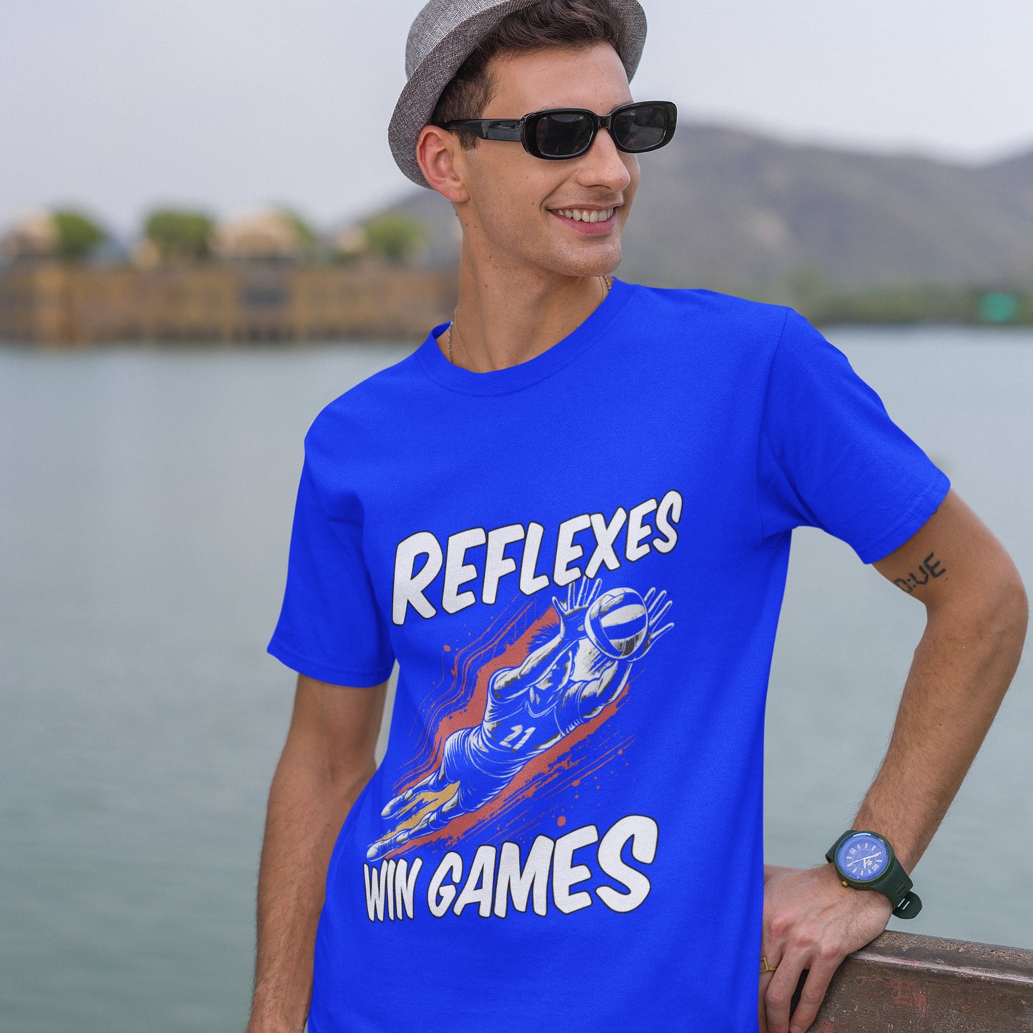 Reflexes Win the Games | Diving Player Graphic T-Shirt