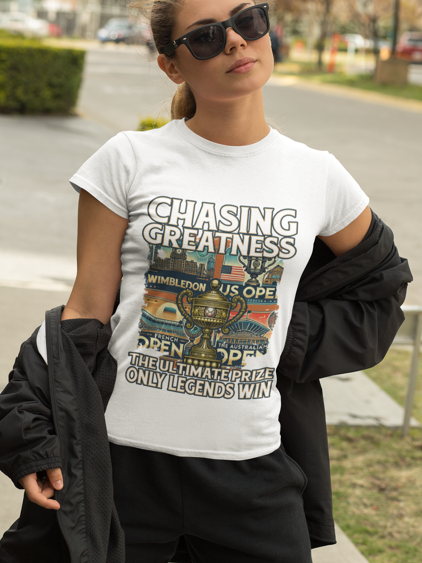 Chasing Greatness – Ultimate Prize Only Legends Win Grand Slam Tennis T-Shirt