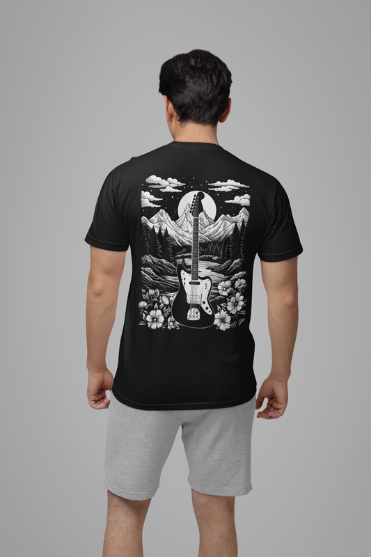 Unplugged With Nature Guitar Landscape T-Shirt