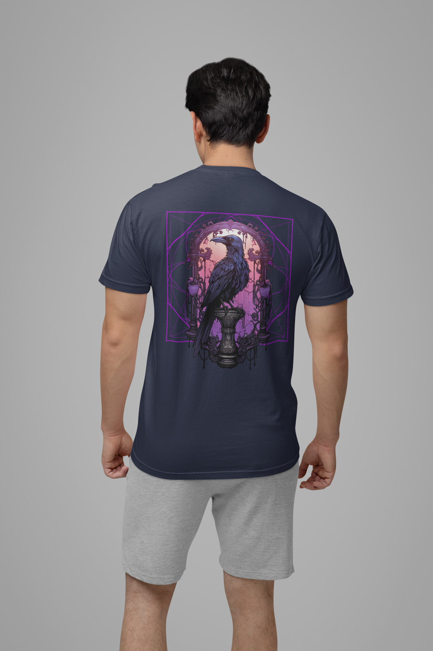Moonlit Crow Purple Night T-Shirt