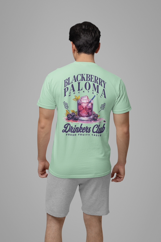 Blackberry Paloma Mocktail Drinkers Club Tshirt – Fresh Fruity Taste