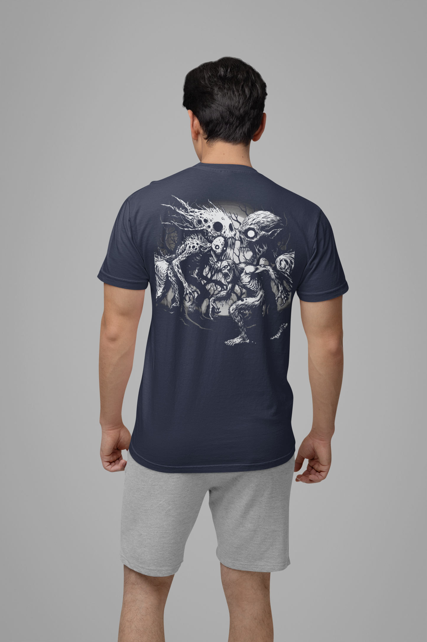 Zombie Horde vs Eldritch Monster Horror T-Shirt