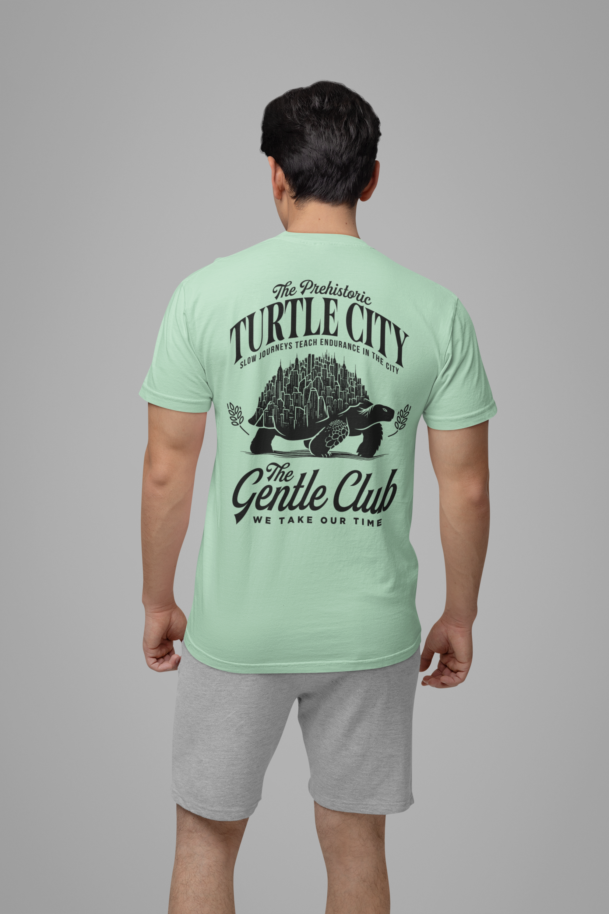 The Prehistoric Turtle City Tshirt – Slow Journeys Teach Endurance