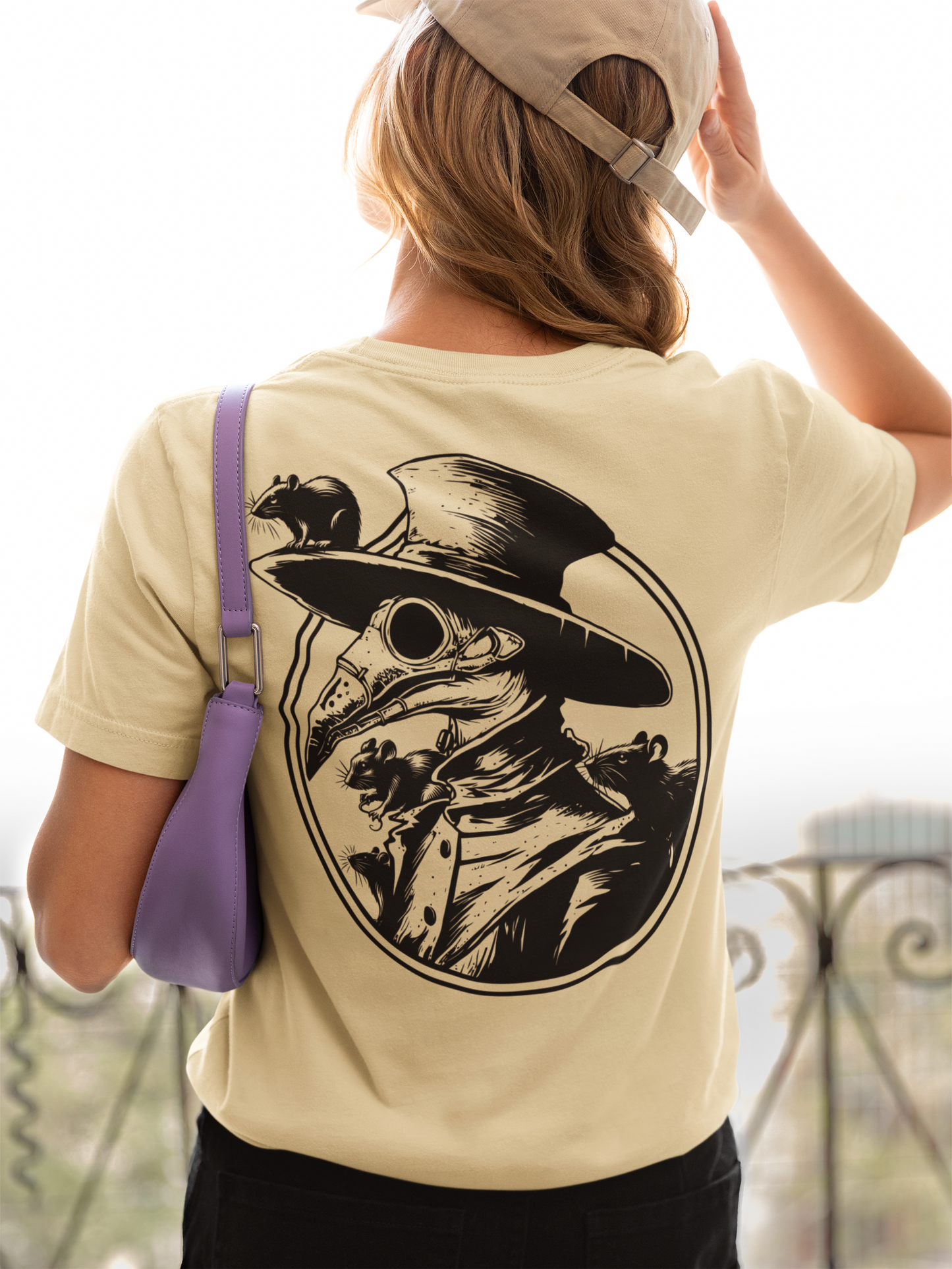 Plague Doctor Beaked Mask Rats Horror T-Shirt